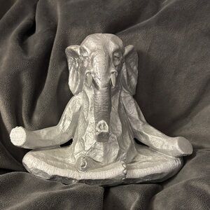 Silver elephant statue